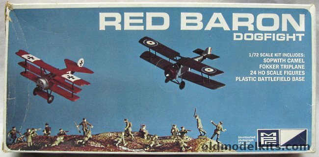 MPC 1/72 The Red Baron's Last Dogfight Fokker DR-1 Triplane and Sopwith Camel Diorama, 2-1204-200 plastic model kit